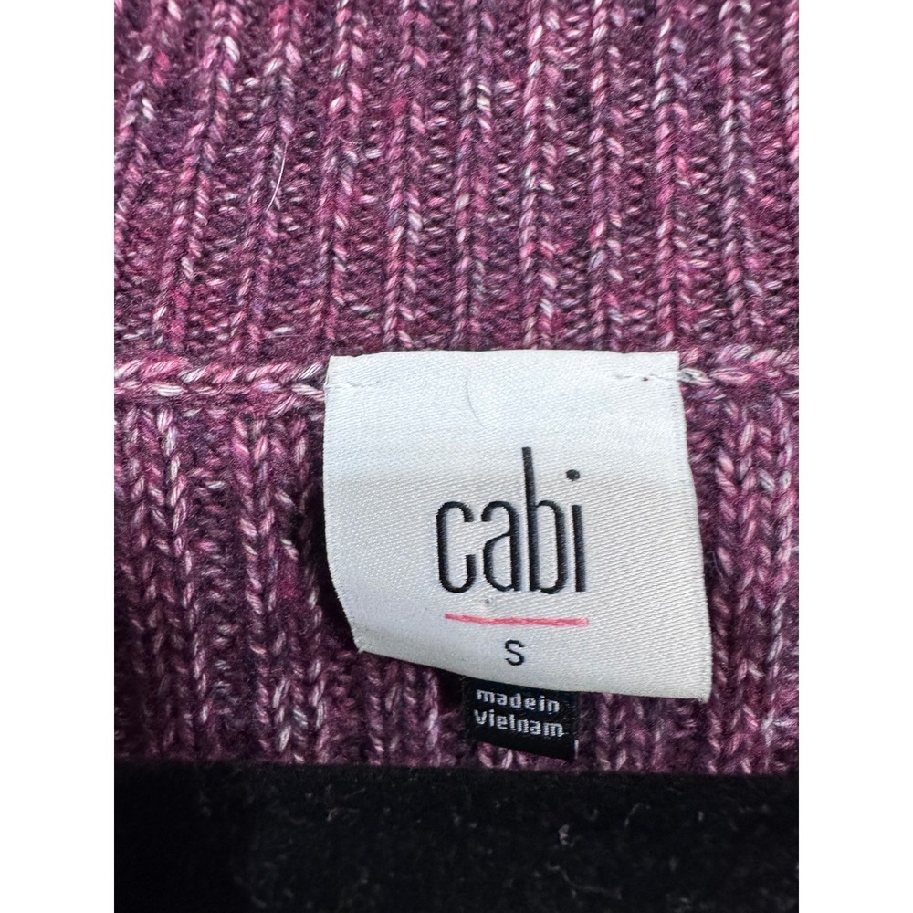Cabi Small Purple‎ Tunic Sweater Women's V-Neck Cable Knit Bell Sleeve - Picture 5 of 9